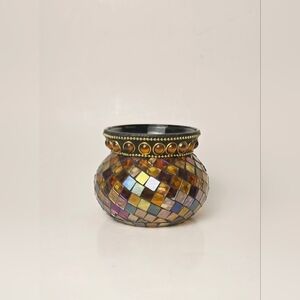 Partylite Retired Mosaic Global Fusion Votive/Tealight Holder P8367